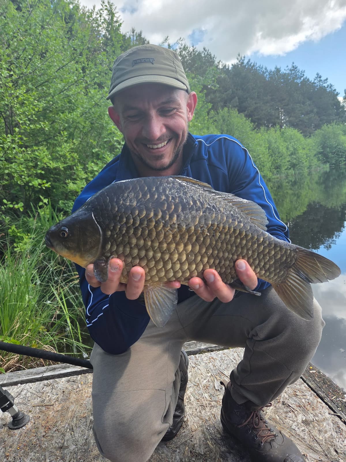 Karp złowiony na prywatnym stawie